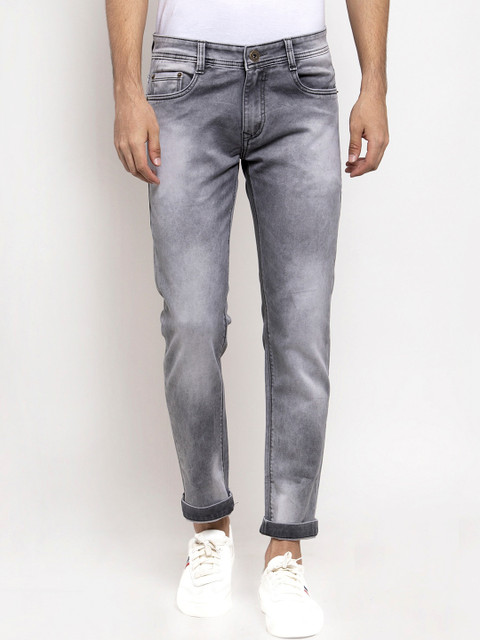 

Rodamo Men Grey Slim Fit Mid-Rise Clean Look Stretchable Jeans