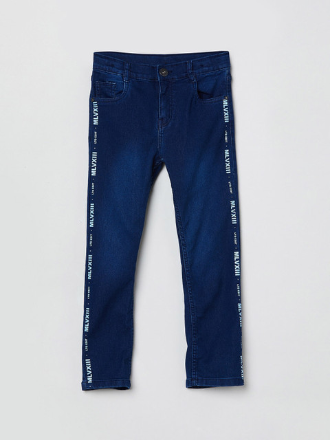 

max Boys Blue Slim Fit Mid-Rise Clean Look Jeans