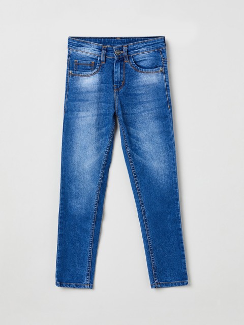 

max Boys Blue Slim Fit Mid-Rise Clean Look Jeans