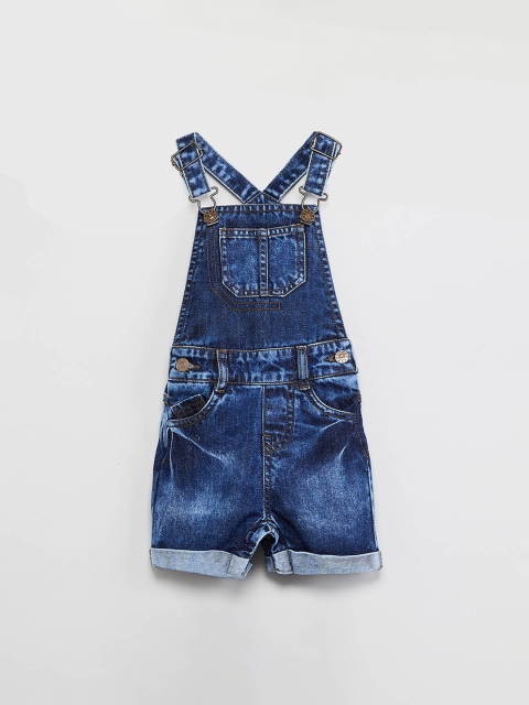 

max Boys Blue Solid Rompers