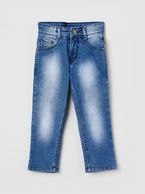 

max Boys Blue Slim Fit Mid-Rise Clean Look Stretchable Jeans