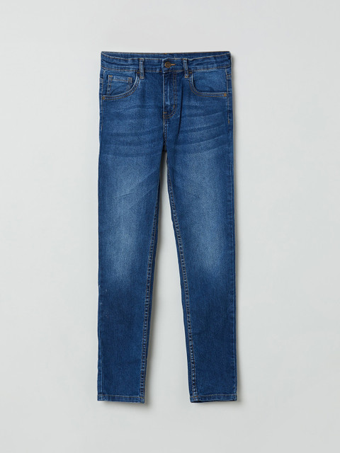 

max Boys Blue Slim Fit Mid-Rise Clean Look Jeans