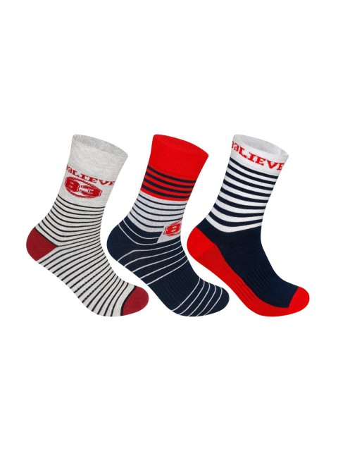 

Supersox 83 Unisex Pack Of 3 Patterned The Film Collection Calf-Length Socks, White