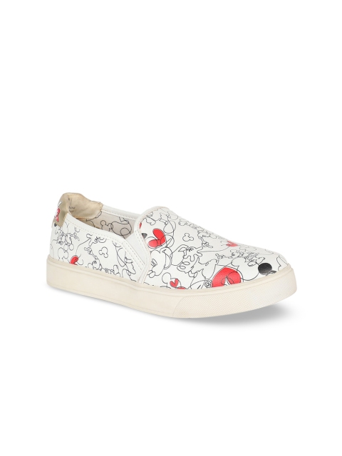 

ALDO Women White Mickey Mouse Printed Slip-On Sneakers