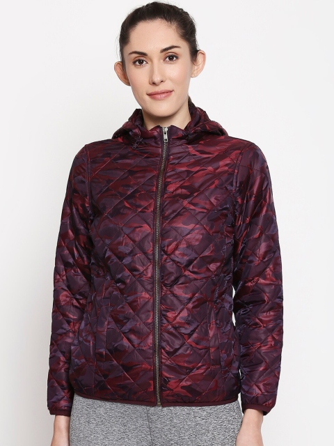 

Ajile by Pantaloons Women Maroon Printed Quilted Jacket