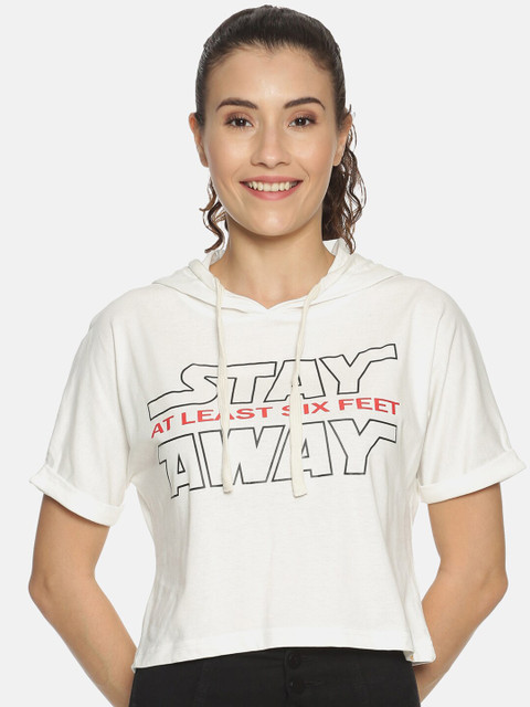 

Campus Sutra Women White Printed Top