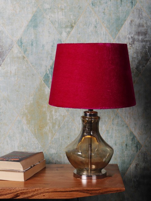 

Grated Ginger Pink Solid Contemporary Shahi Jaam Table Lamp with Shade