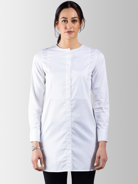 

FableStreet Women White Solid Top