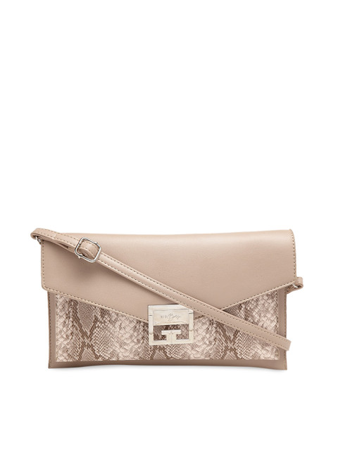 

MIO Borsa Khaki Pure Vegan Leather Snakeskin Textured Clutch