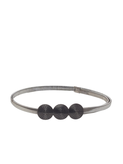 

Globus Women Gunmetal-Toned Solid Belt, Metallic