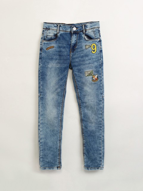 

max Boys Blue Slim Fit Mid-Rise Clean Look Jeans