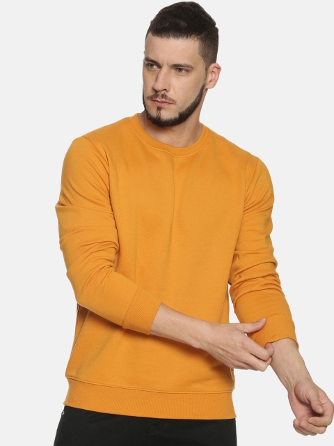 

IVOC Men Mustard Yellow Solid Sweatshirt