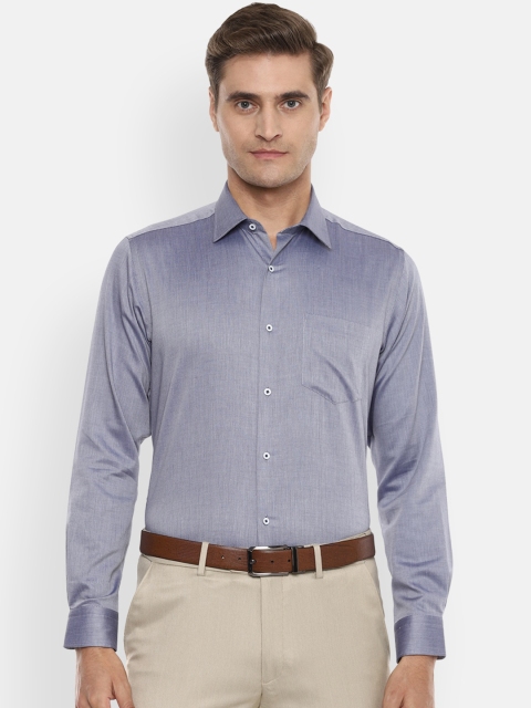 

Van Heusen Men Grey Regular Fit Self Design Formal Shirt