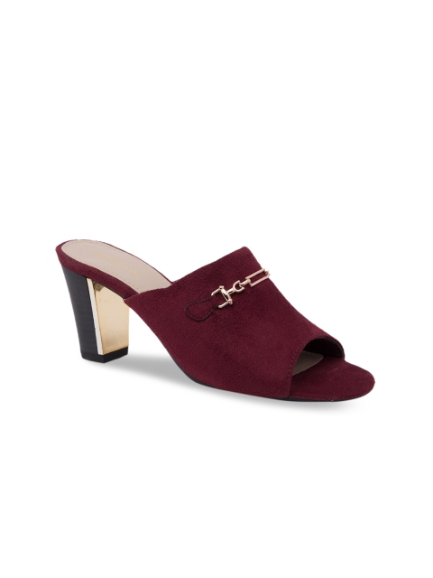 

Rocia Women Burgundy Solid Mules