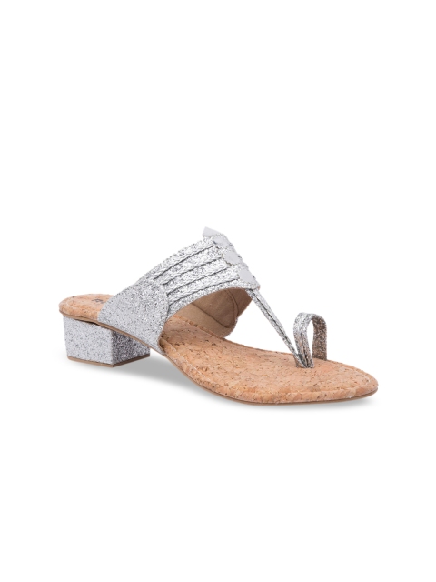 

Rocia Women Silver-Toned Textured Heels