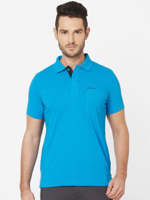 

Sweet Dreams Men Blue Solid Polo Collar T-shirt