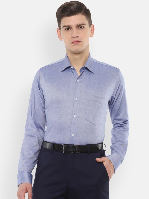

Van Heusen Men Blue Slim Fit Self Design Formal Shirt