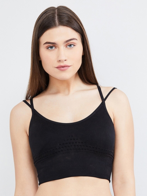 

max Black Solid Non-Wired Non Padded Everyday Bra SP19ACTCROP126S