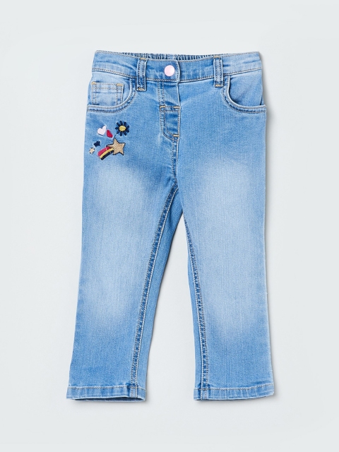 

max Girls Blue Slim Fit Mid-Rise Clean Look Jeans