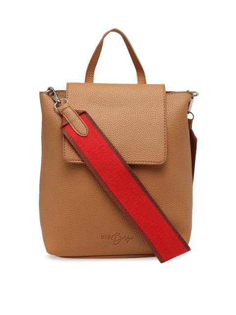 

MIO Borsa Brown Solid Pure Vegan Leather Handheld Bag