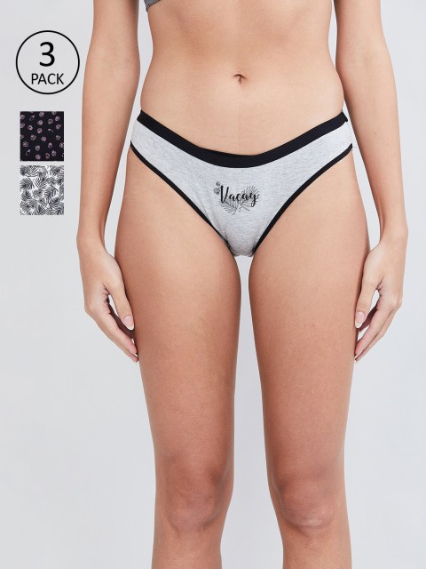 

max Women Pack of 3 Bikini Briefs NOOSSP20BK03, Black