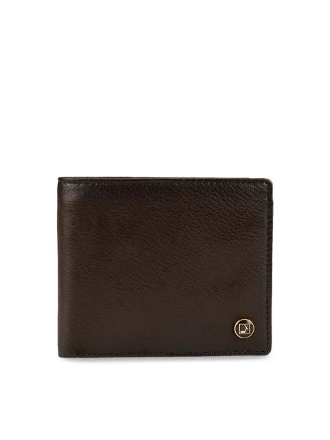 

Da Milano Men Brown Solid Two Fold Leather Wallet