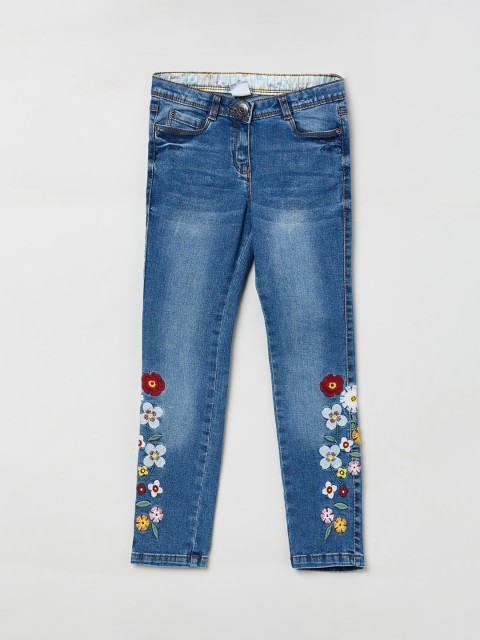 

max Girls Blue Regular Fit Mid-Rise Clean Look Stretchable Jeans