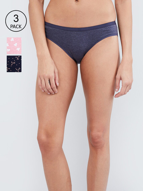

max Women Pack Of 2 Bikini Briefs SP19LH01, Navy blue