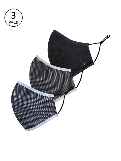 

Allen Solly Men Pack of 3 3-Ply Reusable Outdoor Protective Fabric Masks, Multi