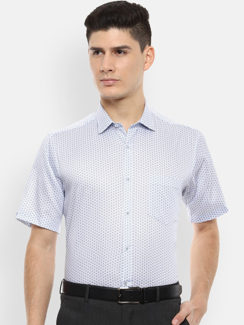 

Van Heusen Men Blue Regular Fit Printed Formal Shirt