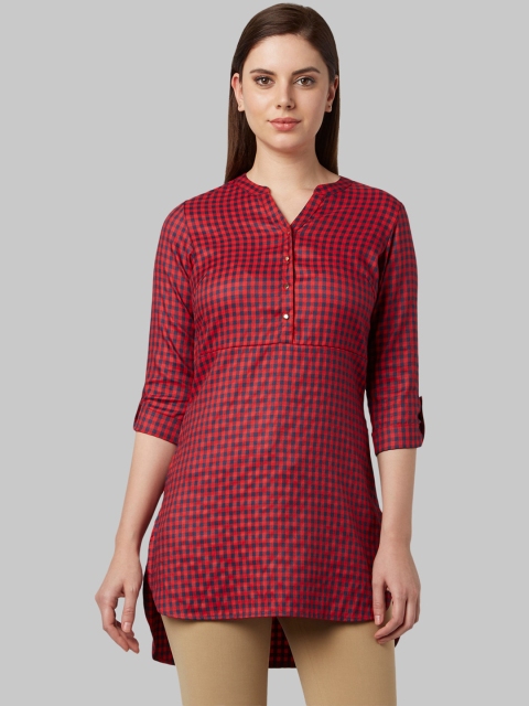 

Park Avenue Woman Red & Blue Checked Top