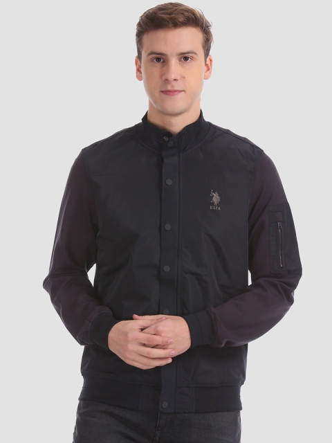 

U.S. Polo Assn. Men Blue Solid Bomber