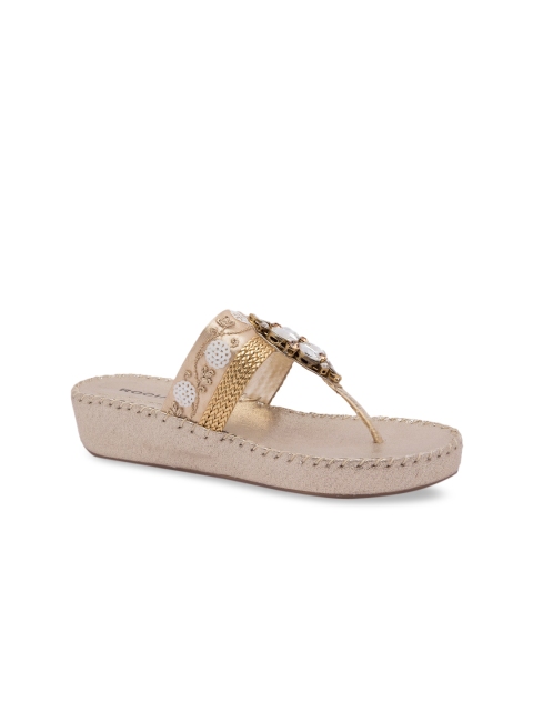 

Rocia Women Gold-Toned Embellished Wedges