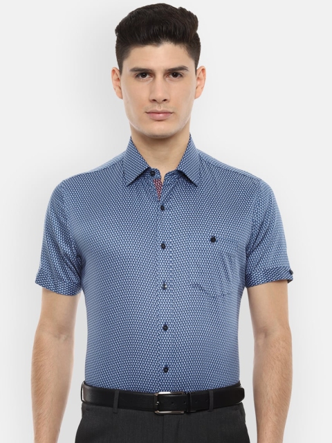 

Van Heusen Men Blue Slim Fit Printed Formal Shirt