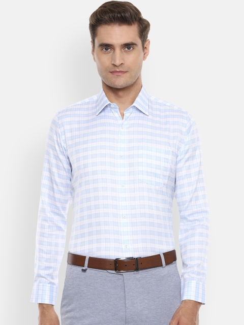 

Van Heusen Men Blue Slim Fit Checked Formal Shirt