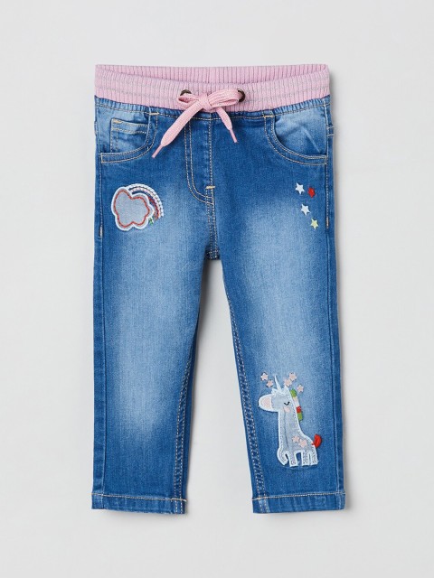 

max Girls Blue Slim Fit Mid-Rise Clean Look Stretchable Jeans