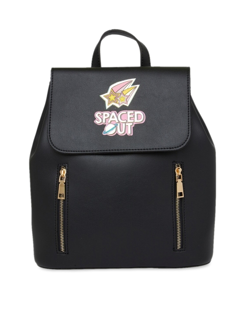 

Globus Women Black Typography Backpack