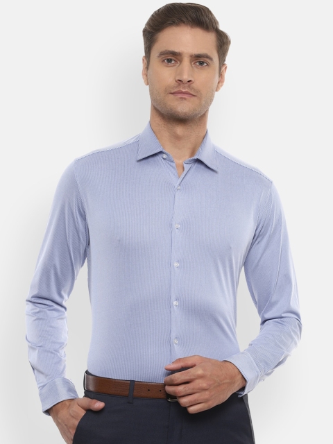 

Van Heusen Men Blue Slim Fit Striped Formal Shirt