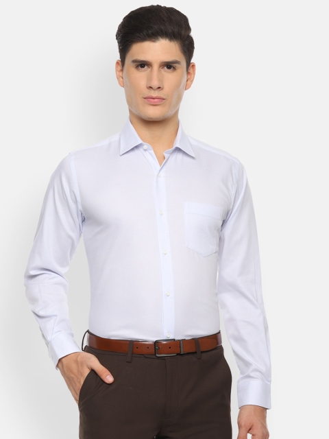 

Van Heusen Men Blue Regular Fit Self Design Formal Shirt