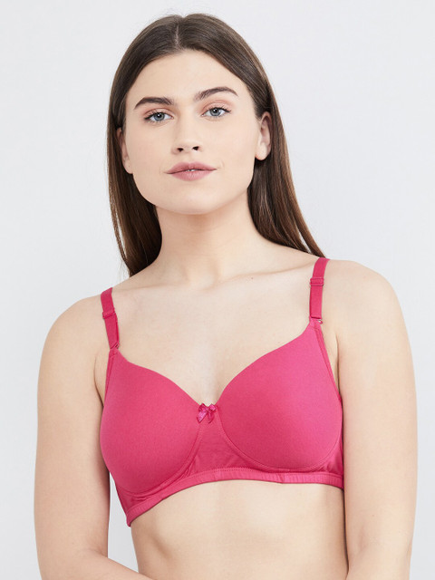 

max Pink Solid Non-Wired Lightly Padded T-shirt Bra SP20PDNW01FUCHSIA