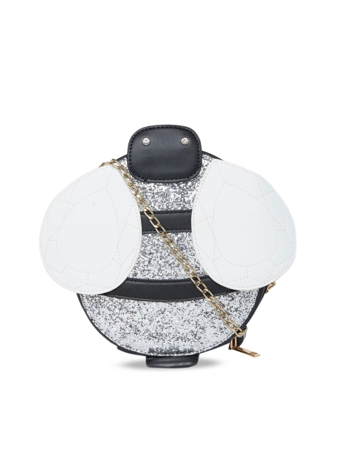 

Globus Silver & Black Textured Sling Bag