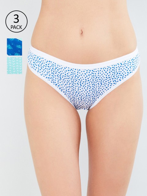 

max Women Pack of 3 Printed Basic Briefs NOOSSU20BK12, Blue