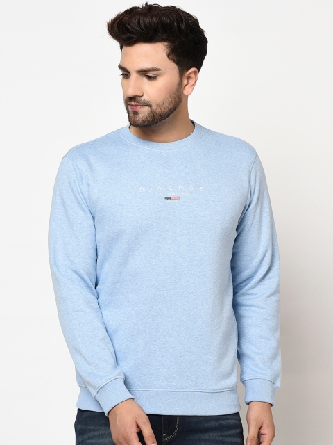 

Octave Men Blue Solid Sweatshirt