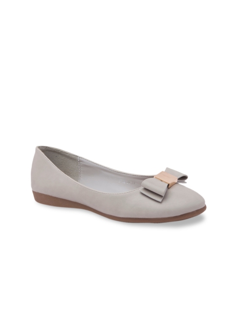 

Rocia Women Grey Solid Faux Fur Ballerinas