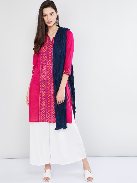 

max Blue Solid Dupatta