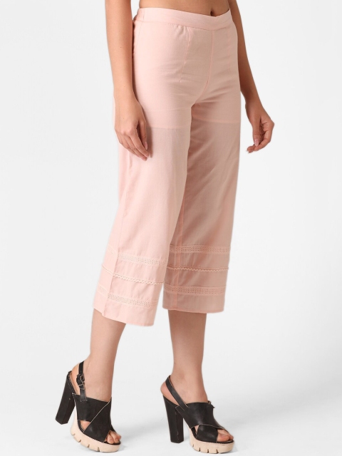 

DIVA WALK EXCLUSIVE Women Peach-Coloured Tapered Fit Solid Culottes