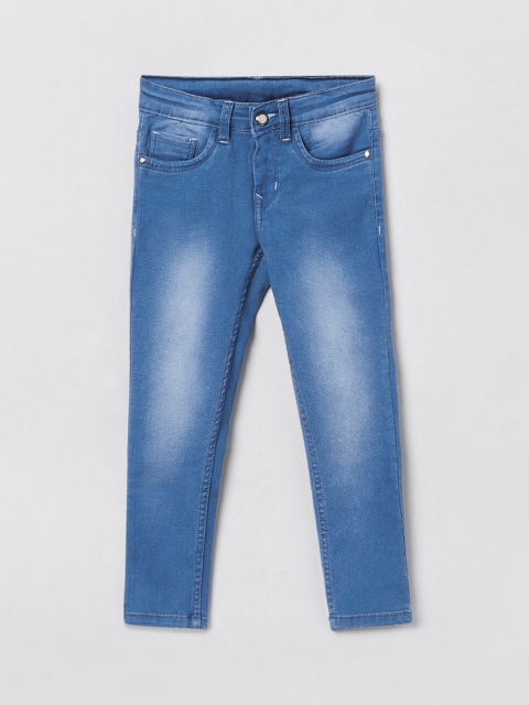 

max Girls Blue Slim Fit Mid-Rise Clean Look Stretchable Jeans