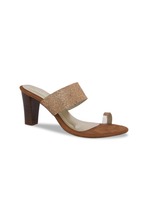 

Inc 5 Women Tan Brown Textured Heels