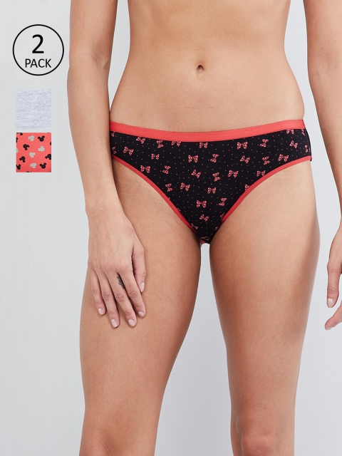 

max Women Pack of 3 Printed Bikini Briefs SP19LH04SKIN, Black