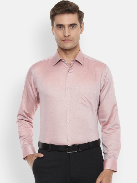 

Van Heusen Men Pink Slim Fit Solid Formal Shirt